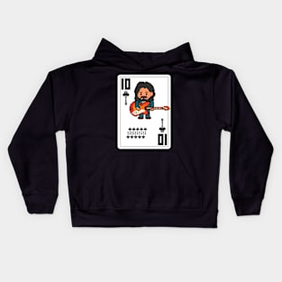 Pixelrockstars Ten of Clubs Playing Card Kids Hoodie